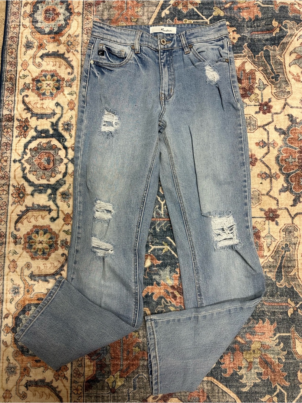 KanCan Light Blue Distressed Boyfriend Jeans